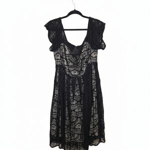 Torrid Womens Plus Sized Black Lace Dress Size 24